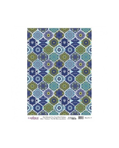 DESENLİ GÜMÜŞ VARAK PİRİNÇ DEKOPAJ 30*42 CM MODEL 017