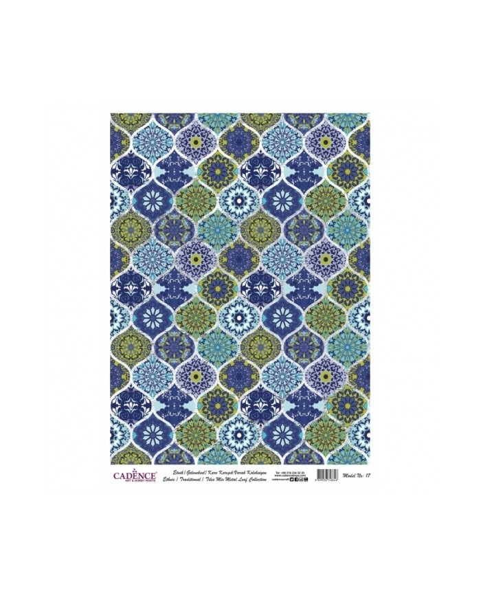 DESENLİ GÜMÜŞ VARAK PİRİNÇ DEKOPAJ 30*42 CM MODEL 017