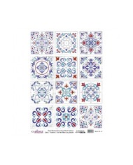 DESENLİ GÜMÜŞ VARAK PİRİNÇ DEKOPAJ 30*42 CM MODEL 051