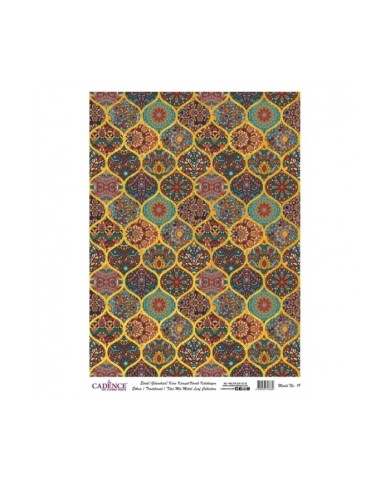 DESENLİ ALTIN VARAK PİRİNÇ DEKOPAJ 30*42 CM MODEL 019