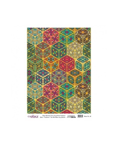 DESENLİ ALTIN VARAK PİRİNÇ DEKOPAJ 30*42 CM MODEL 025