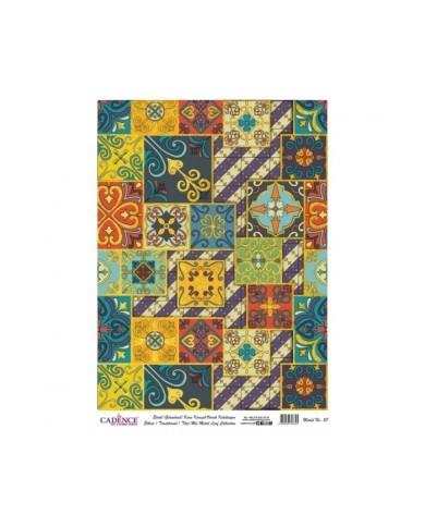 DESENLİ ALTIN VARAK PİRİNÇ DEKOPAJ 30*42 CM MODEL 027