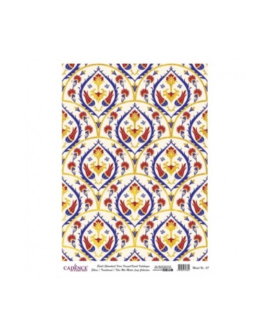 DESENLİ ALTIN VARAK PİRİNÇ DEKOPAJ 30*42 CM MODEL 037