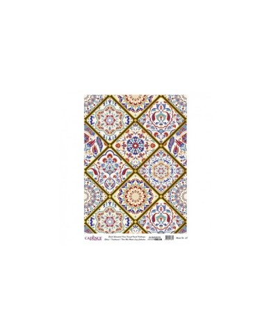 DESENLİ ALTIN VARAK PİRİNÇ DEKOPAJ 30*42 CM MODEL 038