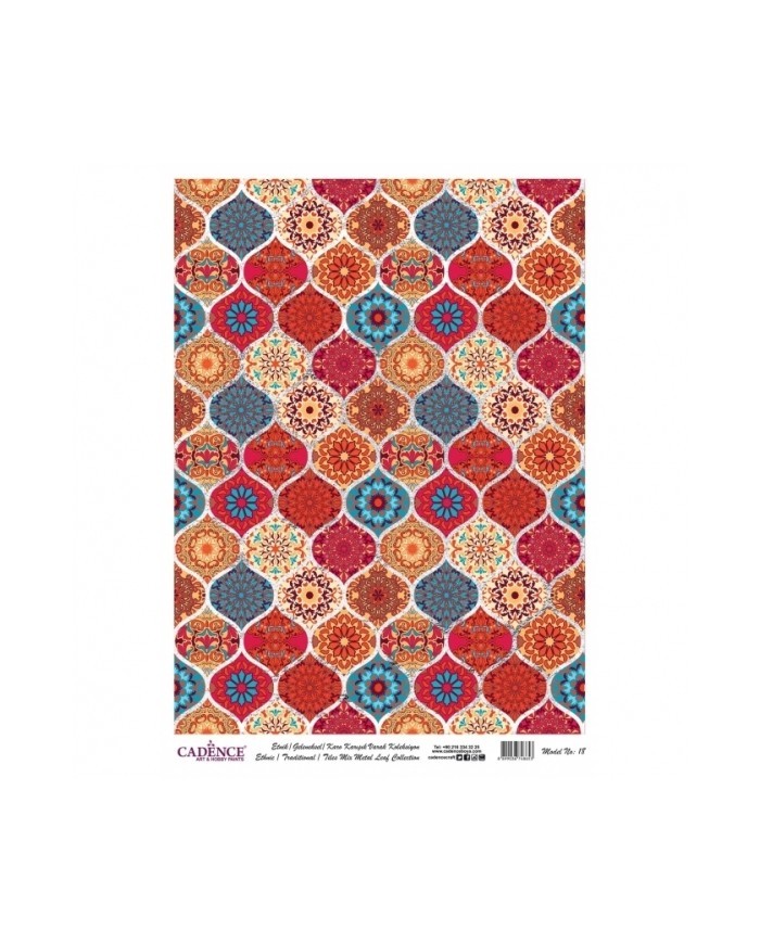 DESENLİ GÜMÜŞ VARAK PİRİNÇ DEKOPAJ 30*42 CM MODEL 018