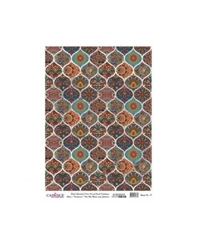 DESENLİ GÜMÜŞ VARAK PİRİNÇ DEKOPAJ 30*42 CM MODEL 019