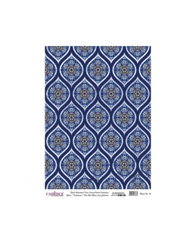 DESENLİ GÜMÜŞ VARAK PİRİNÇ DEKOPAJ 30*42 CM MODEL 021