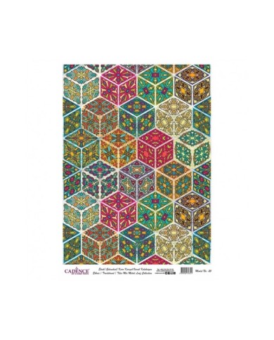 DESENLİ GÜMÜŞ VARAK PİRİNÇ DEKOPAJ 30*42 CM MODEL 025