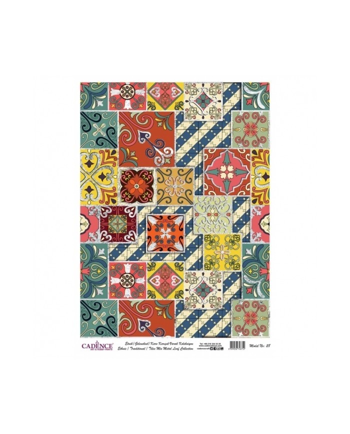 DESENLİ GÜMÜŞ VARAK PİRİNÇ DEKOPAJ 30*42 CM MODEL 028