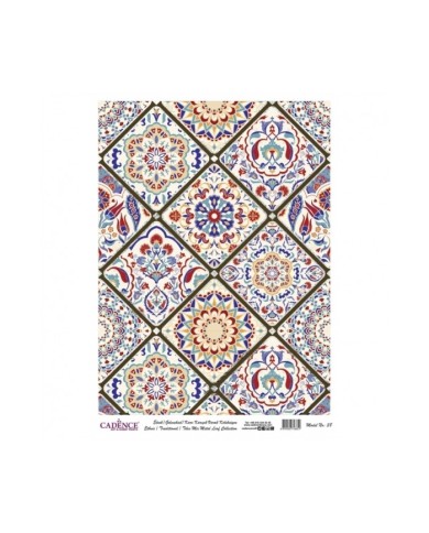 DESENLİ GÜMÜŞ VARAK PİRİNÇ DEKOPAJ 30*42 CM MODEL 038