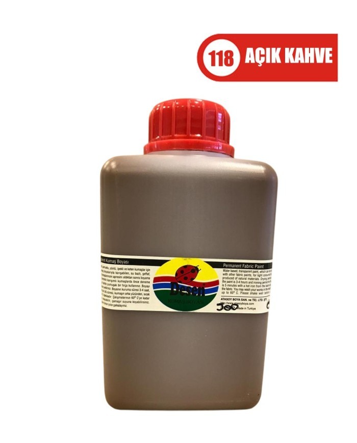 Desen Kumaş Boyası 500 ML - Açık Kahve No:118