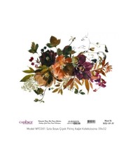 Model WFC001 Sulu Boya Çiçek Pirinç Kağıt Koleksiyonu 90x92