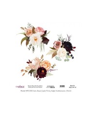 Model WFC008 Sulu Boya Çiçek Pirinç Kağıt Koleksiyonu 90x92