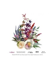 Model WFC009 Sulu Boya Çiçek Pirinç Kağıt Koleksiyonu 90x92