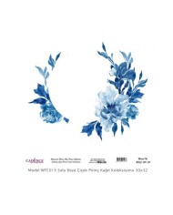 Model WFC015 Sulu Boya Çiçek Pirinç Kağıt Koleksiyonu 90x92