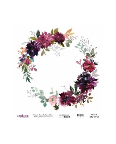 Model WFC018 Sulu Boya Çiçek Pirinç Kağıt Koleksiyonu 90x92