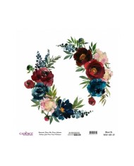 Model WFC022 Sulu Boya Çiçek Pirinç Kağıt Koleksiyonu 60x62