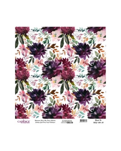 Model WFC024 Sulu Boya Çiçek Pirinç Kağıt Koleksiyonu 90x92