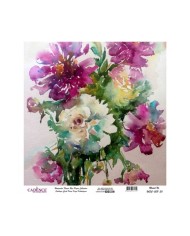 Model WFC028 Sulu Boya Çiçek Pirinç Kağıt Koleksiyonu 60x62