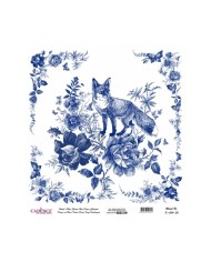 Model K004 Dünya'nın Mavi Tonları Pirinç Kağıt Dekopaj 30x32