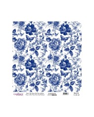 Model K010 Dünya'nın Mavi Tonları Pirinç Kağıt Dekopaj 90x92