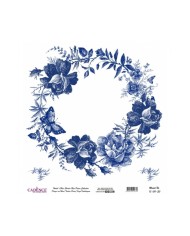 Model K011 Dünya'nın Mavi Tonları Pirinç Kağıt Dekopaj 60x62