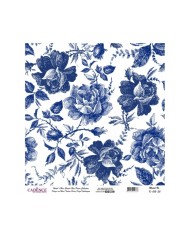 Model K012 Dünya'nın Mavi Tonları Pirinç Kağıt Dekopaj 30x32