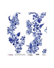 Model K016 Dünya'nın Mavi Tonları Pirinç Kağıt Dekopaj 60x62