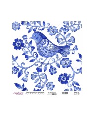 Model K017 Dünya'nın Mavi Tonları Pirinç Kağıt Dekopaj 60x62