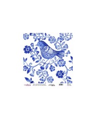 Model K017 Dünya'nın Mavi Tonları Pirinç Kağıt Dekopaj 90x92