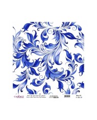 Model K025 Dünya'nın Mavi Tonları Pirinç Kağıt Dekopaj 60x62