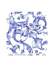 Model K028 Dünya'nın Mavi Tonları Pirinç Kağıt Dekopaj 30x32