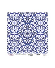 Model K029 Dünya'nın Mavi Tonları Pirinç Kağıt Dekopaj 90x92