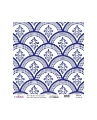 Model K030 Dünya'nın Mavi Tonları Pirinç Kağıt Dekopaj 90x92