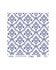 Model K031 Dünya'nın Mavi Tonları Pirinç Kağıt Dekopaj 30x32