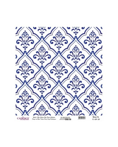 Model K031 Dünya'nın Mavi Tonları Pirinç Kağıt Dekopaj 90x92