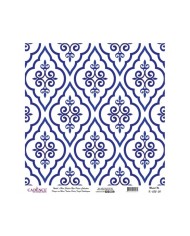 Model K032 Dünya'nın Mavi Tonları Pirinç Kağıt Dekopaj 60x62