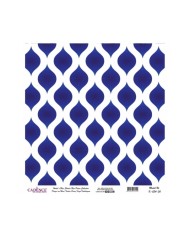 Model K034 Dünya'nın Mavi Tonları Pirinç Kağıt Dekopaj 60x62