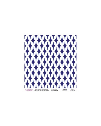 Model K037 Dünya'nın Mavi Tonları Pirinç Kağıt Dekopaj 30x32