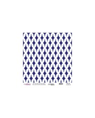 Model K037 Dünya'nın Mavi Tonları Pirinç Kağıt Dekopaj 30x32