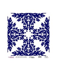 Model K040 Dünya'nın Mavi Tonları Pirinç Kağıt Dekopaj 60x62