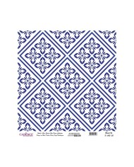 Model K043 Dünya'nın Mavi Tonları Pirinç Kağıt Dekopaj 30x32