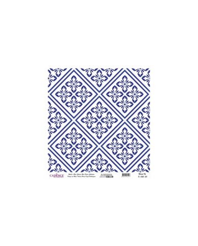 Model K043 Dünya'nın Mavi Tonları Pirinç Kağıt Dekopaj 60x62