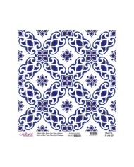 Model K046 Dünya'nın Mavi Tonları Pirinç Kağıt Dekopaj 60x62