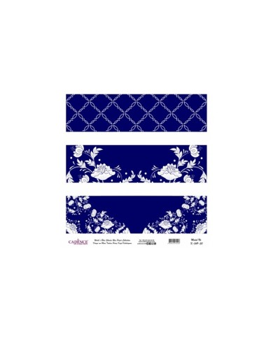 Model K049 Dünya'nın Mavi Tonları Pirinç Kağıt Dekopaj 90x92