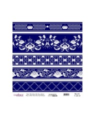 Model K050 Dünya'nın Mavi Tonları Pirinç Kağıt Dekopaj 60x62