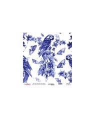 Model K055 Dünya'nın Mavi Tonları Pirinç Kağıt Dekopaj 60x62