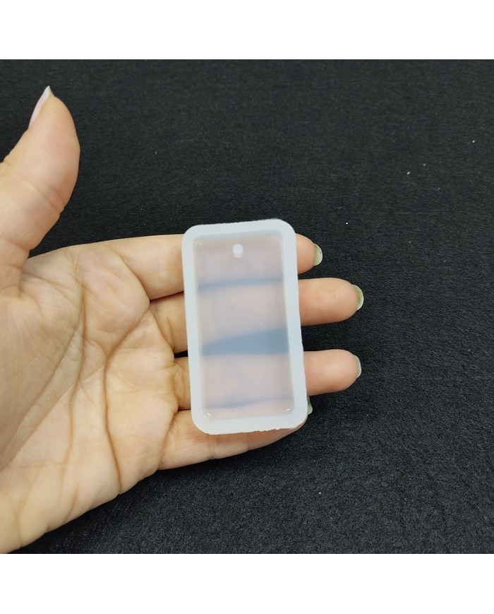 Reçine Epoksi Kalıp Kolye Anahtarlık Dikdörtgen -A7