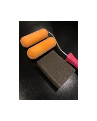 10 CM İZ BIRAKMAYAN RULO FIRÇA SET (2'Lİ) + ZIMPARA