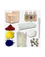 EHS | YERLİ PARAFİN MUM YAPIM SETİ + SERAMİK SİLİNDİR MUMLUK